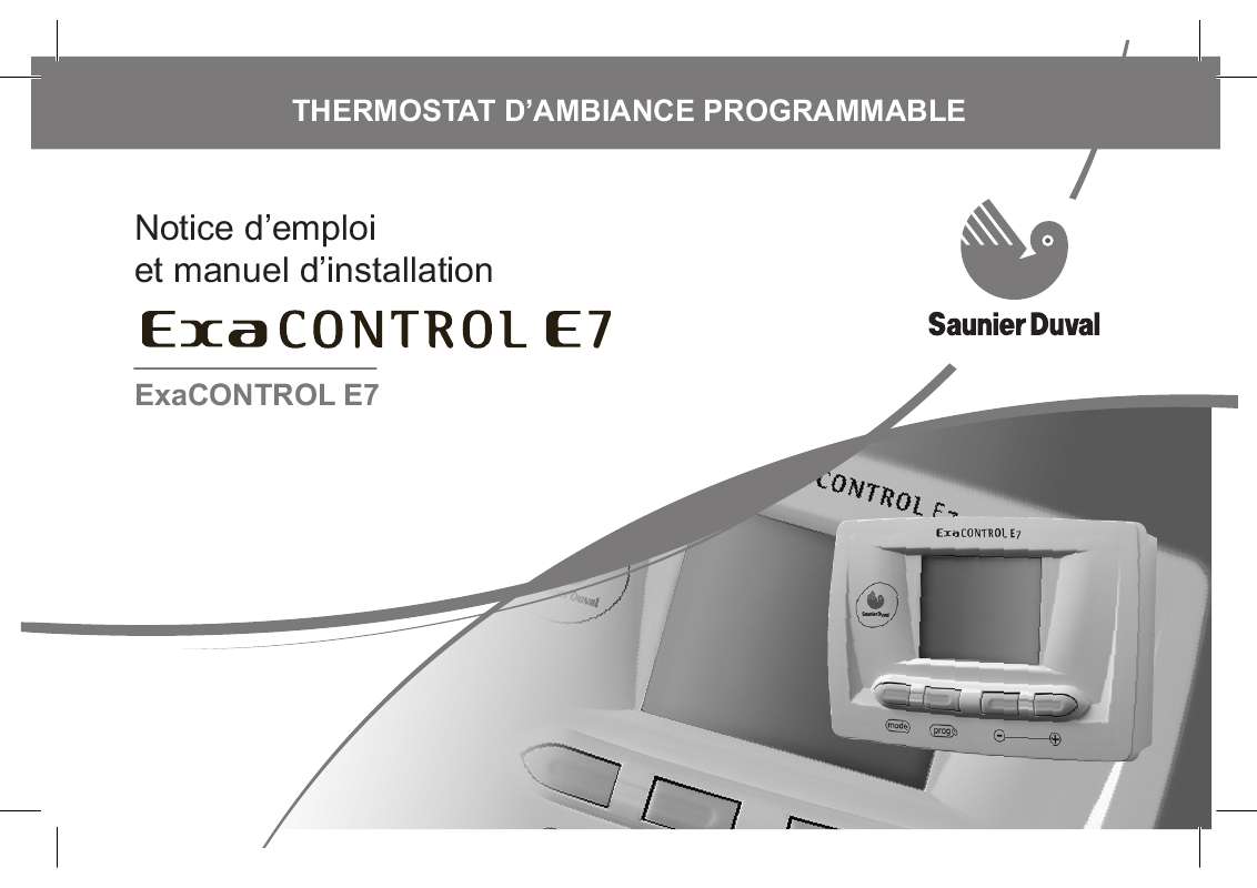 Saunier Duval Exacontrol E7 Mode D Emploi